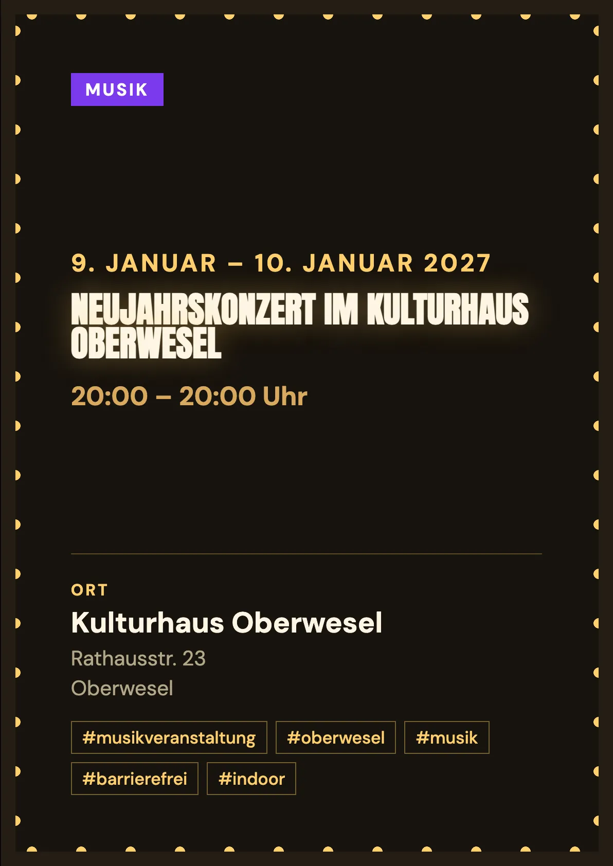 Veranstaltungsflyer