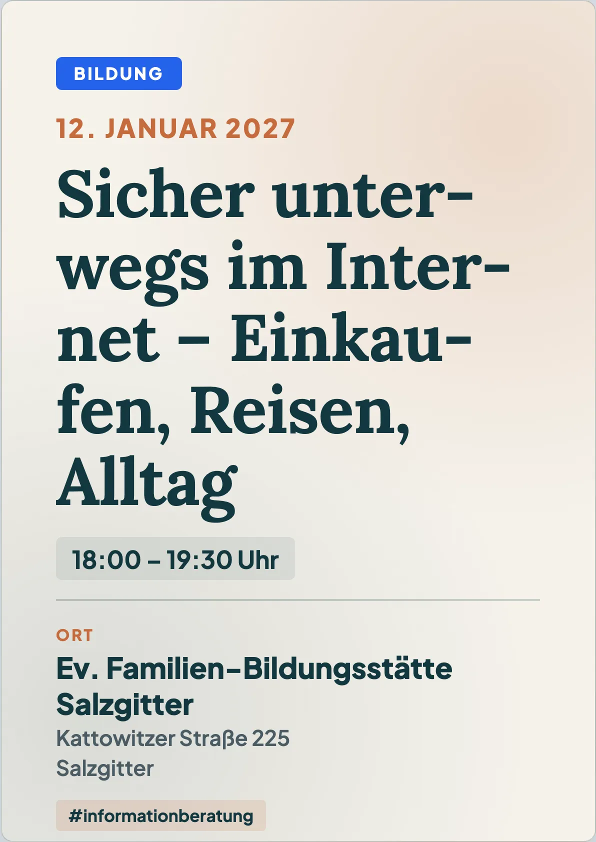 Veranstaltungsflyer