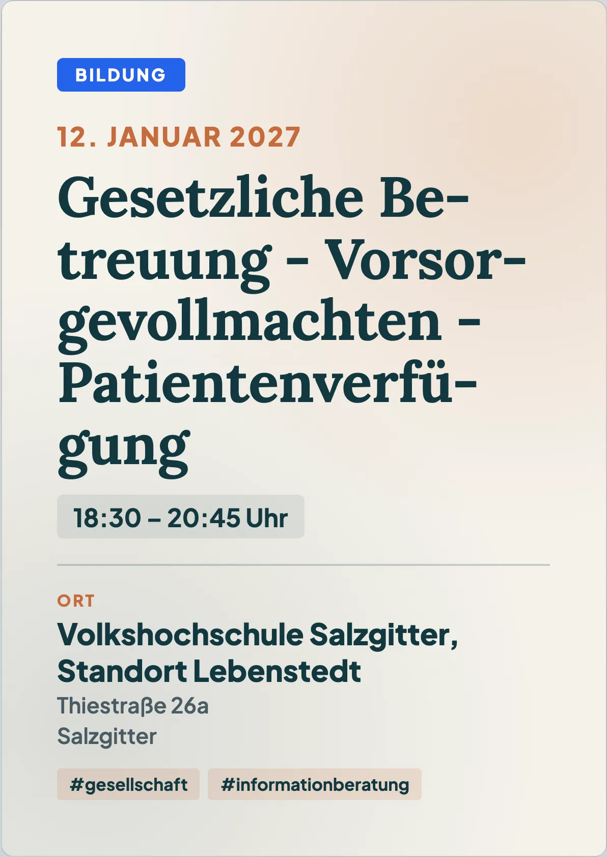Veranstaltungsflyer