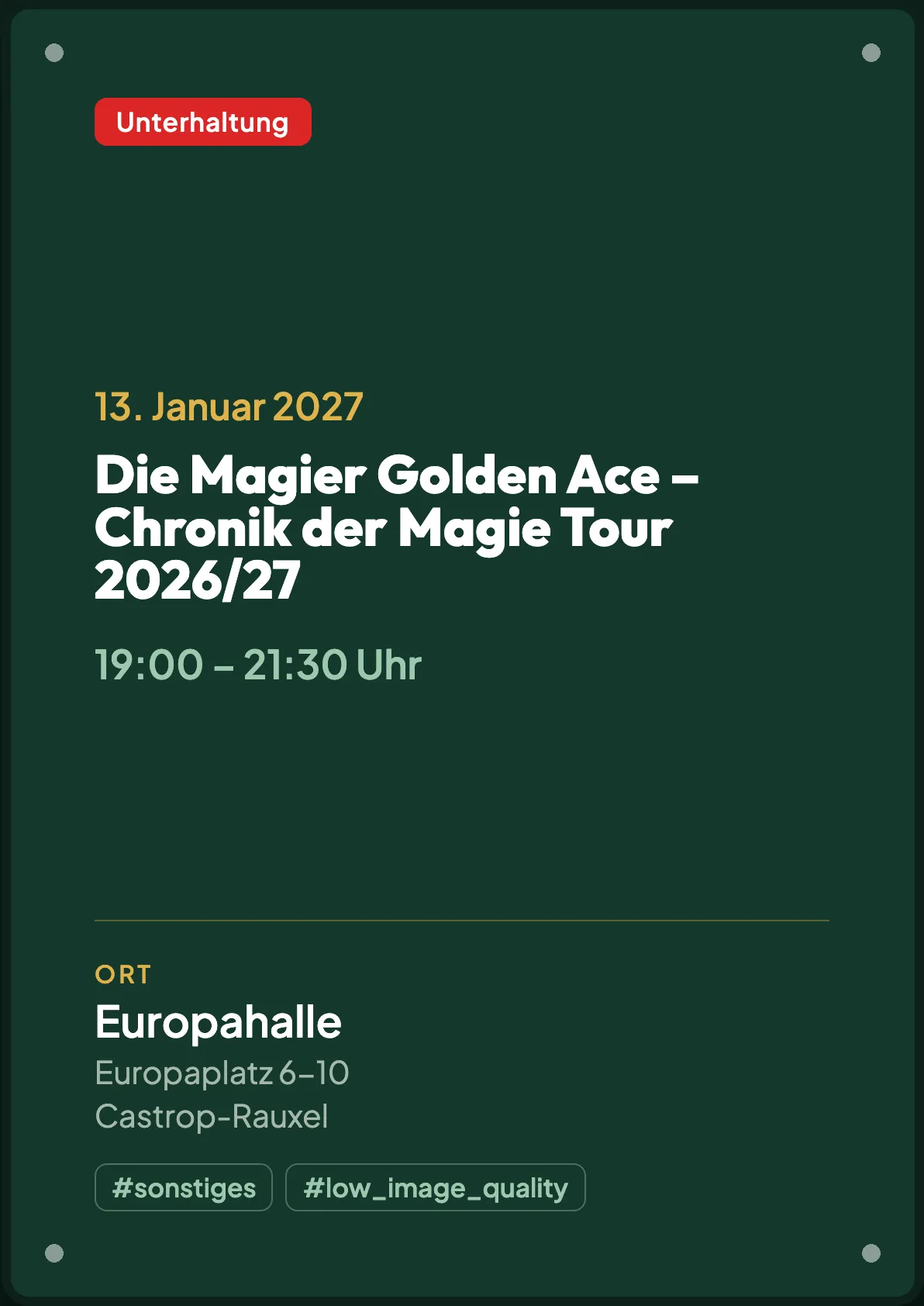 Veranstaltungsflyer