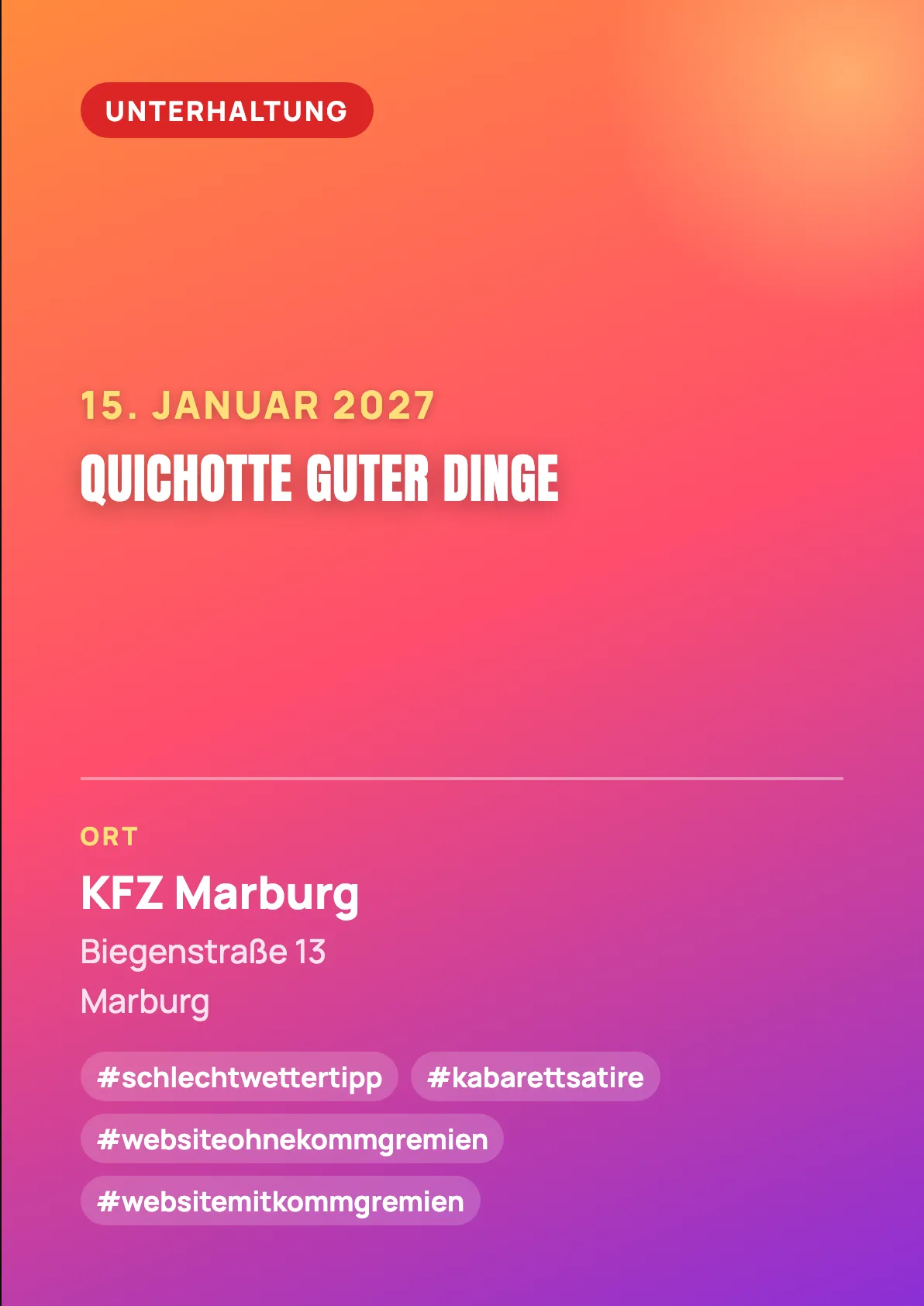 Veranstaltungsflyer