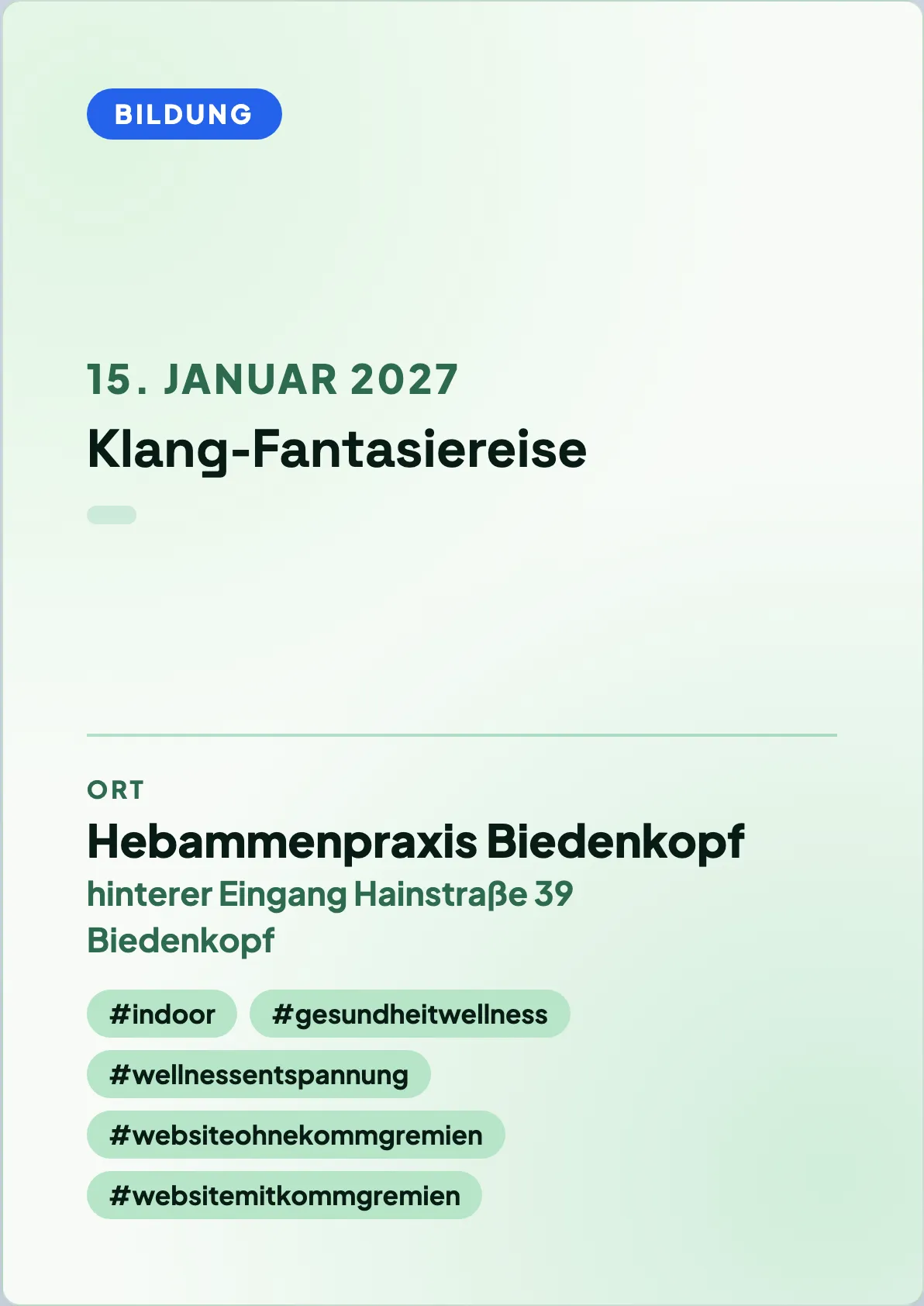 Veranstaltungsflyer