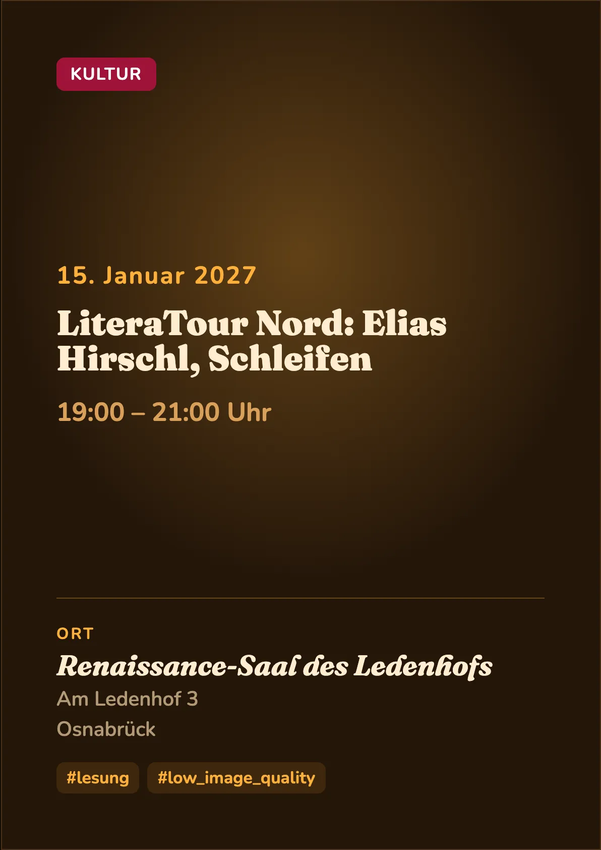 Veranstaltungsflyer