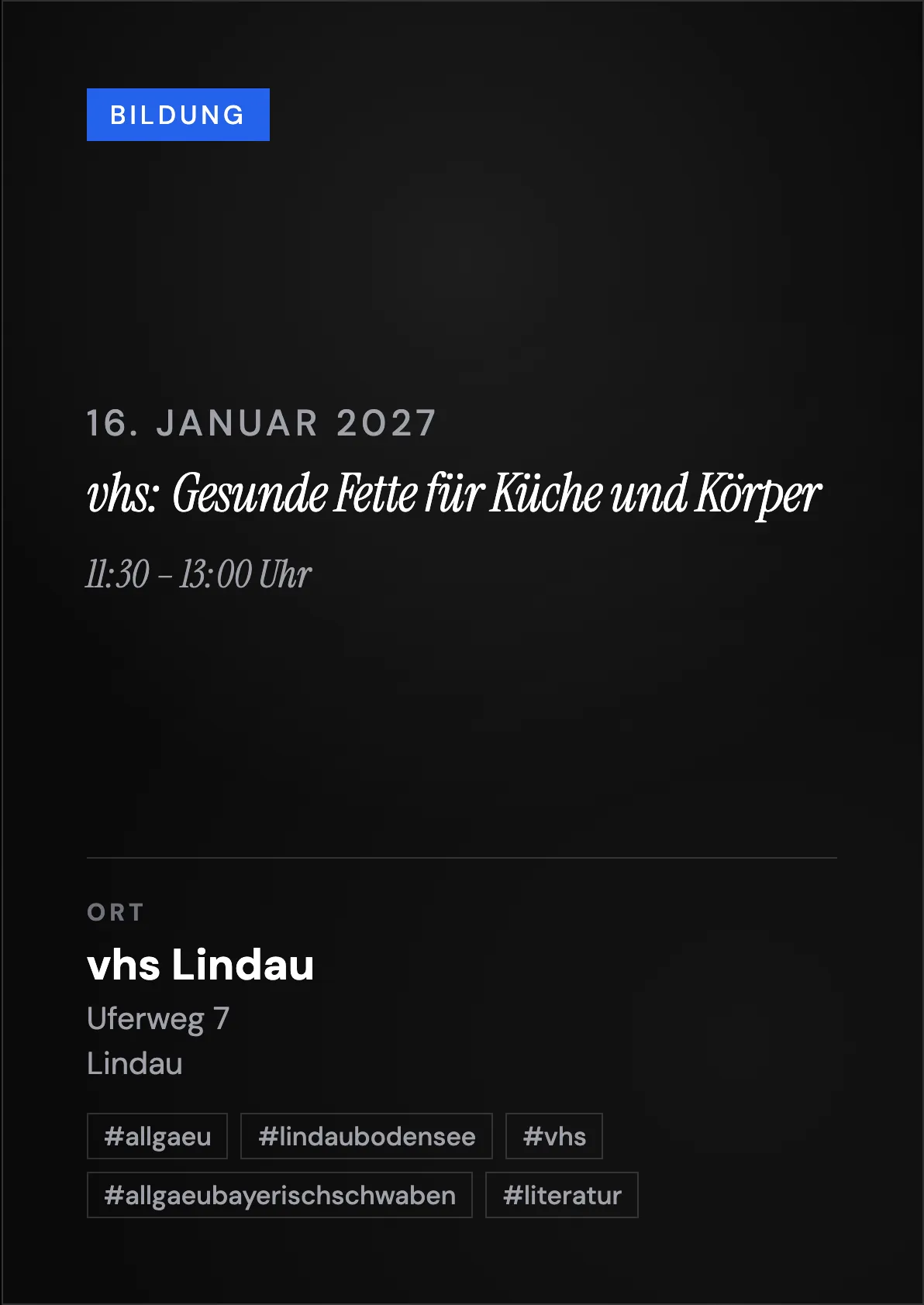 Veranstaltungsflyer