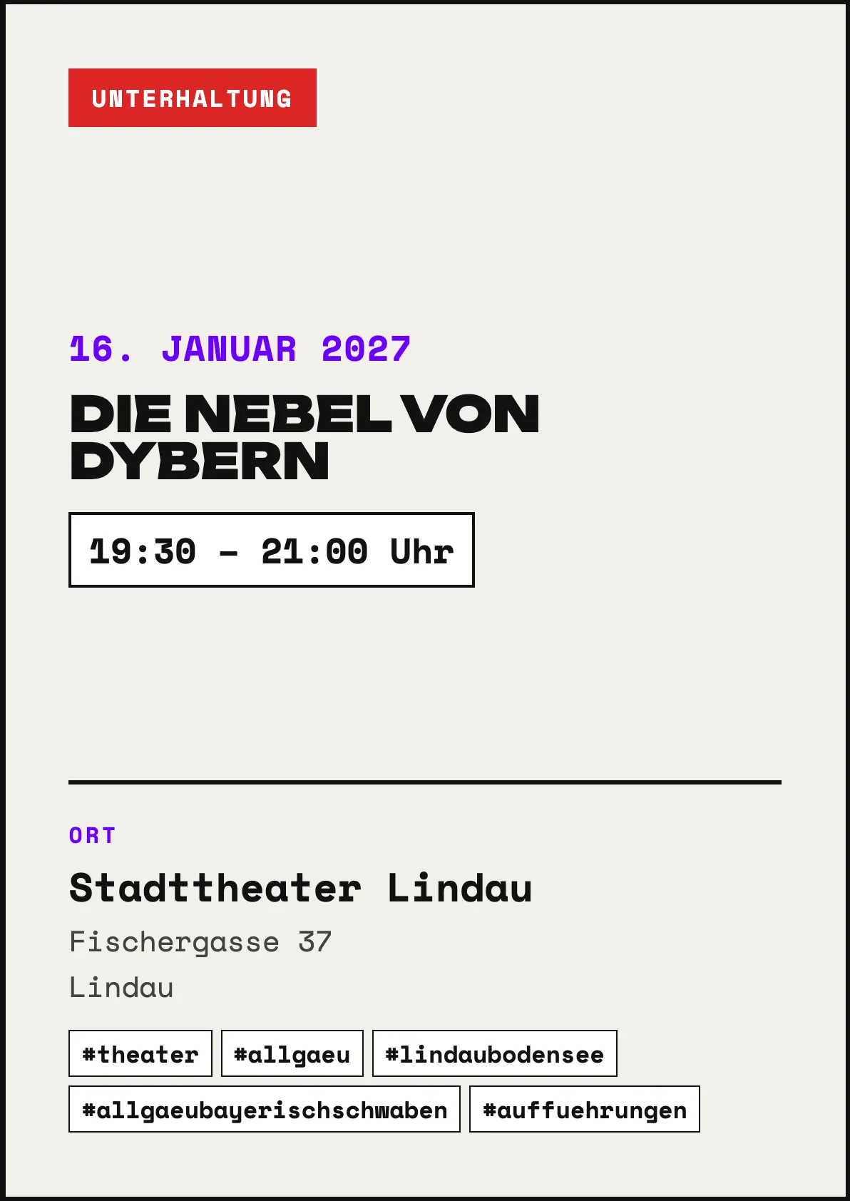 Veranstaltungsflyer