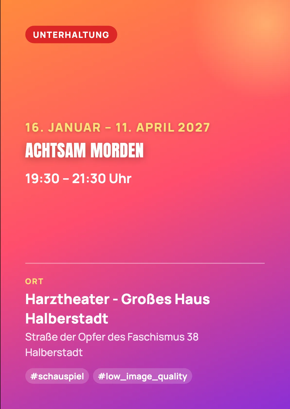 Veranstaltungsflyer