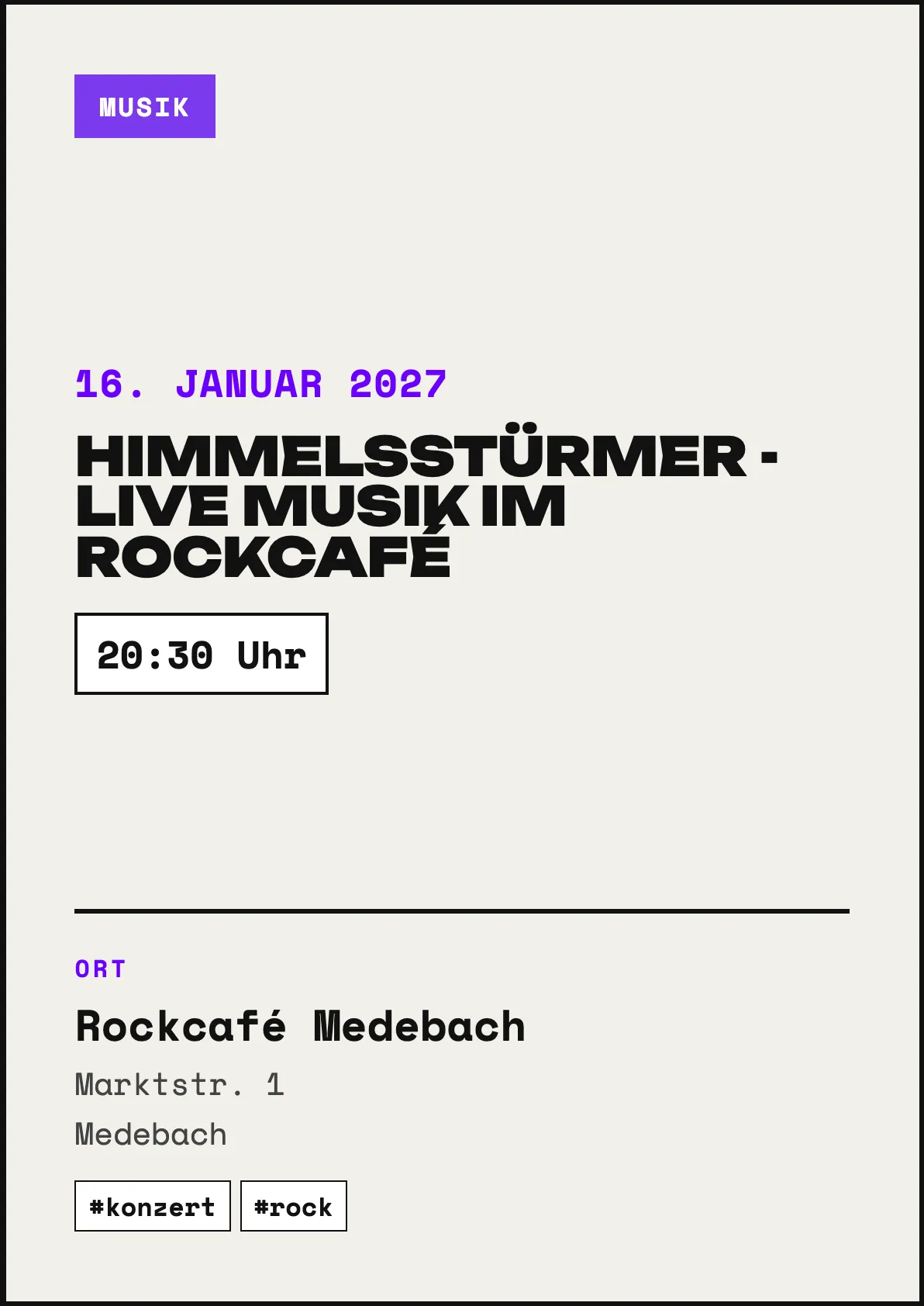 Veranstaltungsflyer