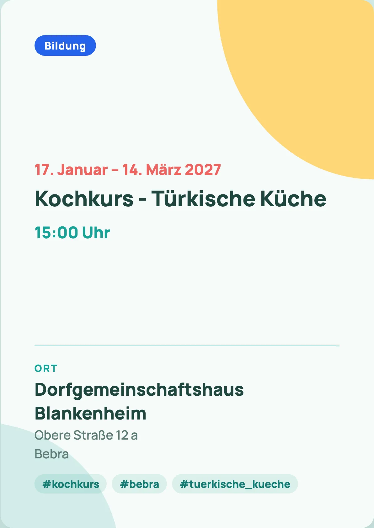 Veranstaltungsflyer