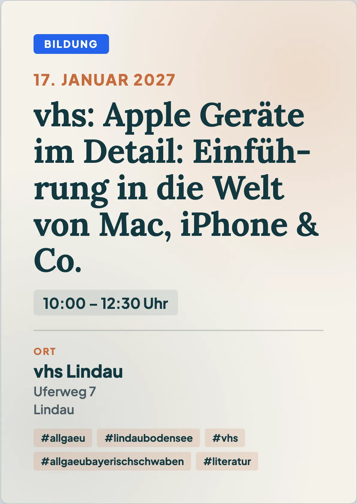 Veranstaltungsflyer