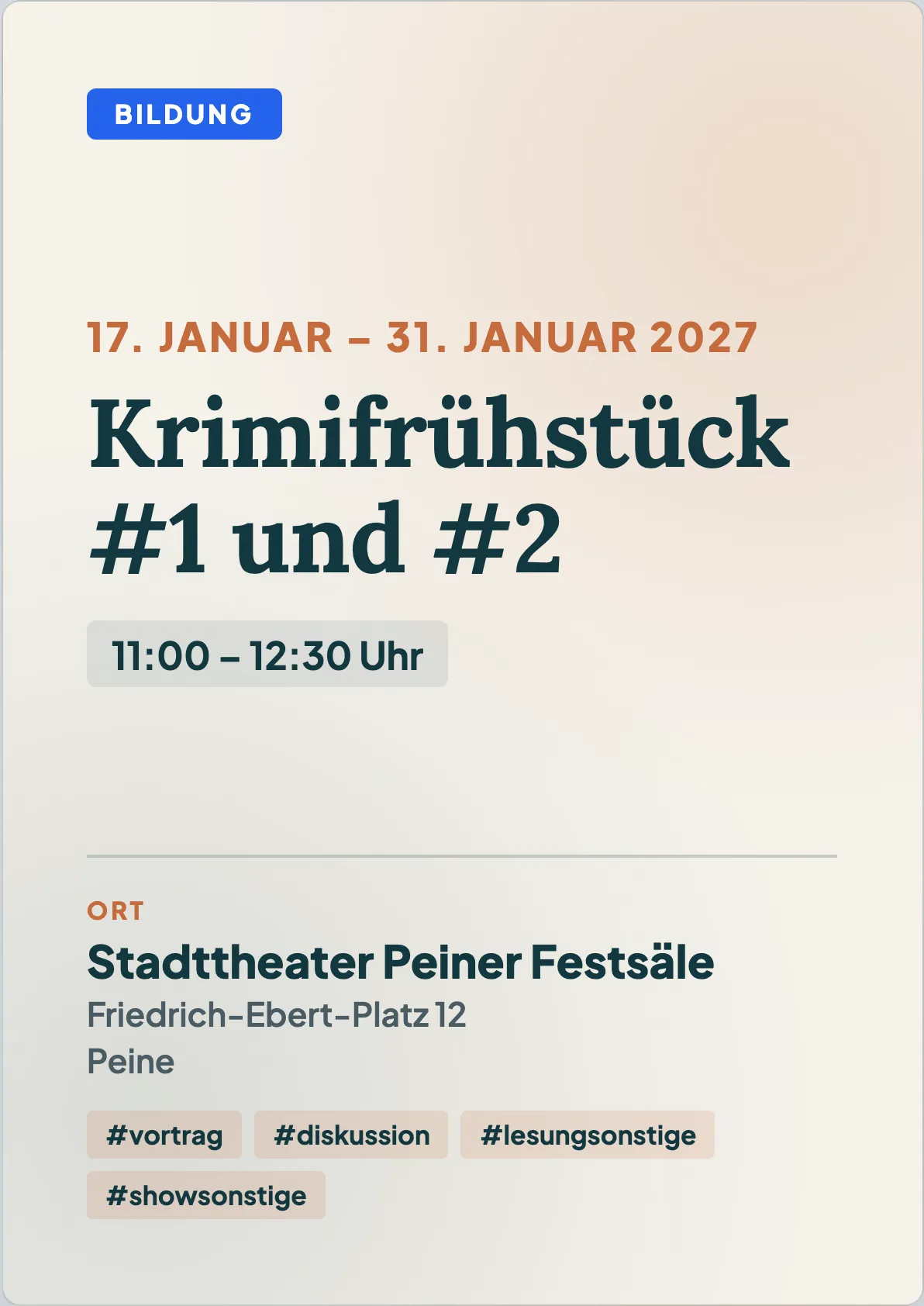 Veranstaltungsflyer