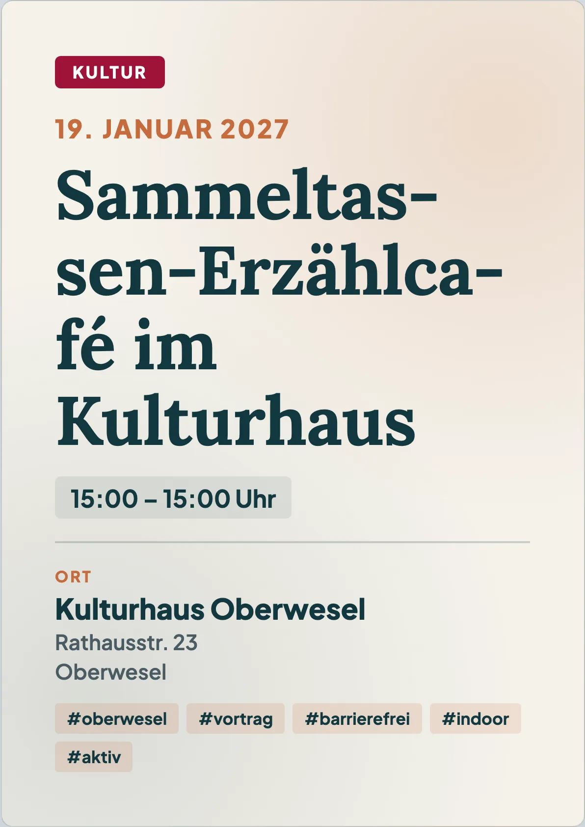 Veranstaltungsflyer