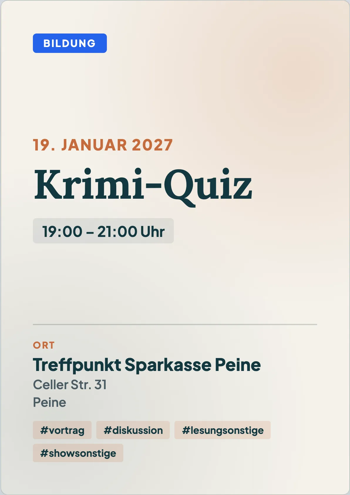 Veranstaltungsflyer
