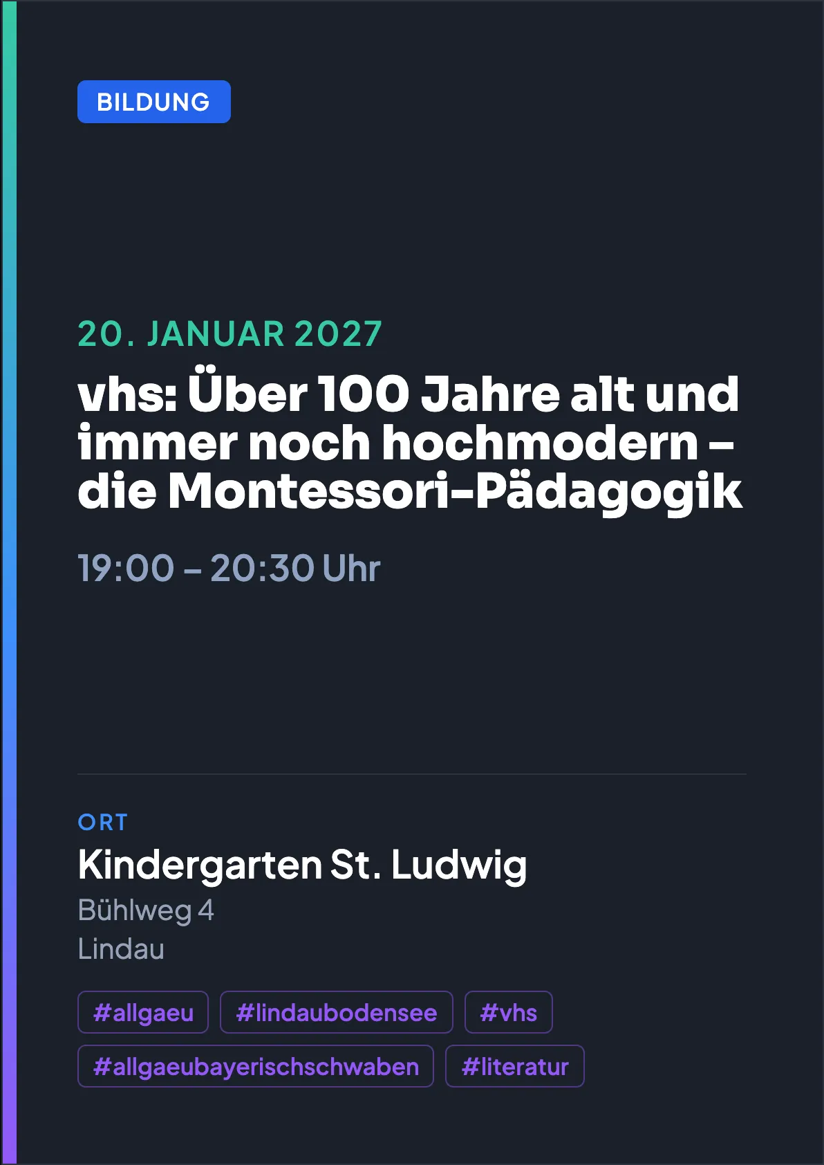 Veranstaltungsflyer