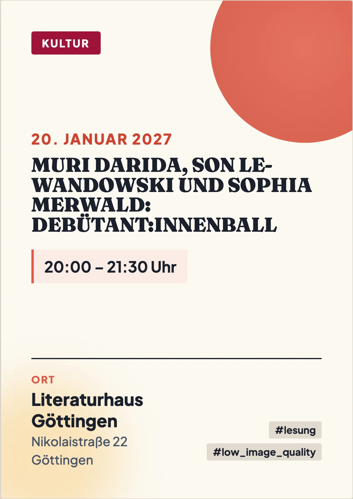 Veranstaltungsflyer
