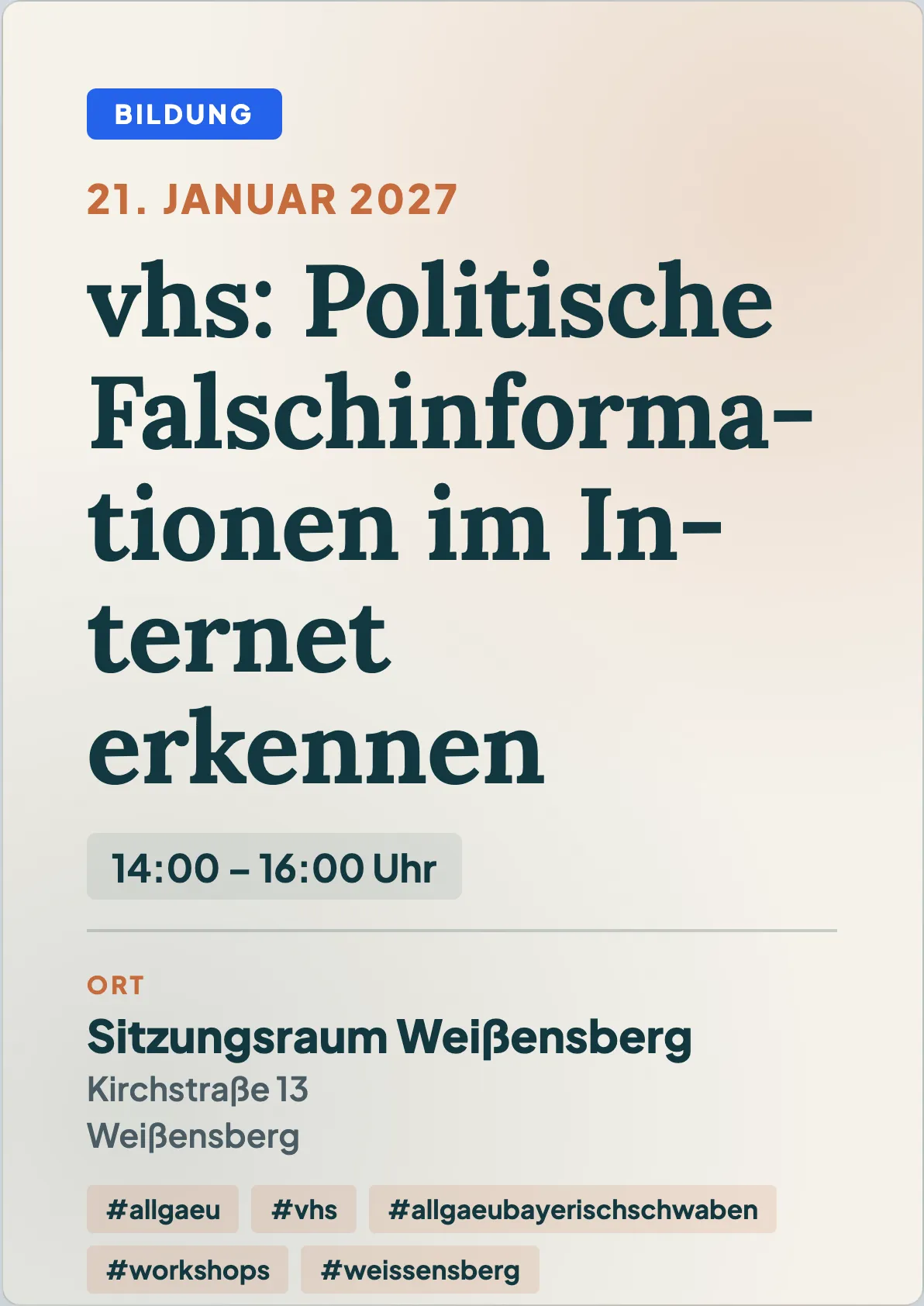 Veranstaltungsflyer
