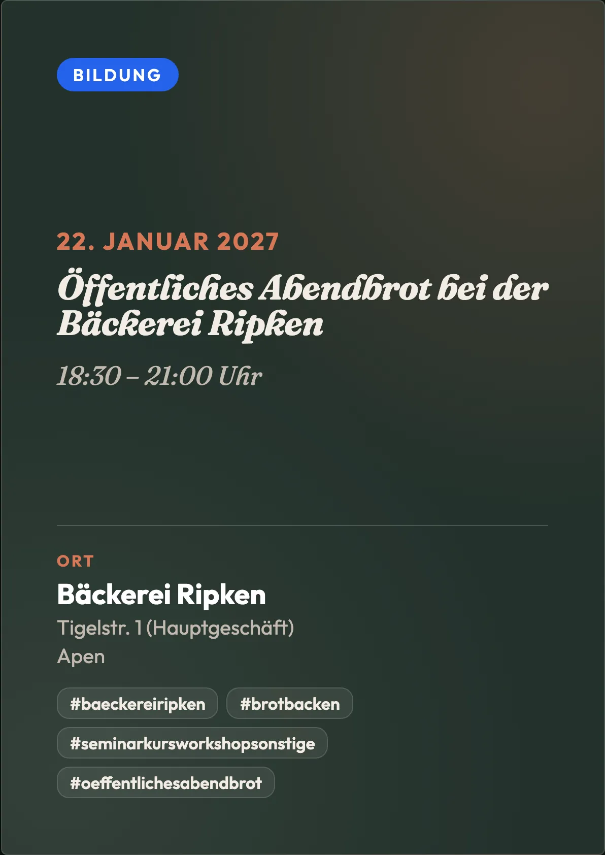 Veranstaltungsflyer