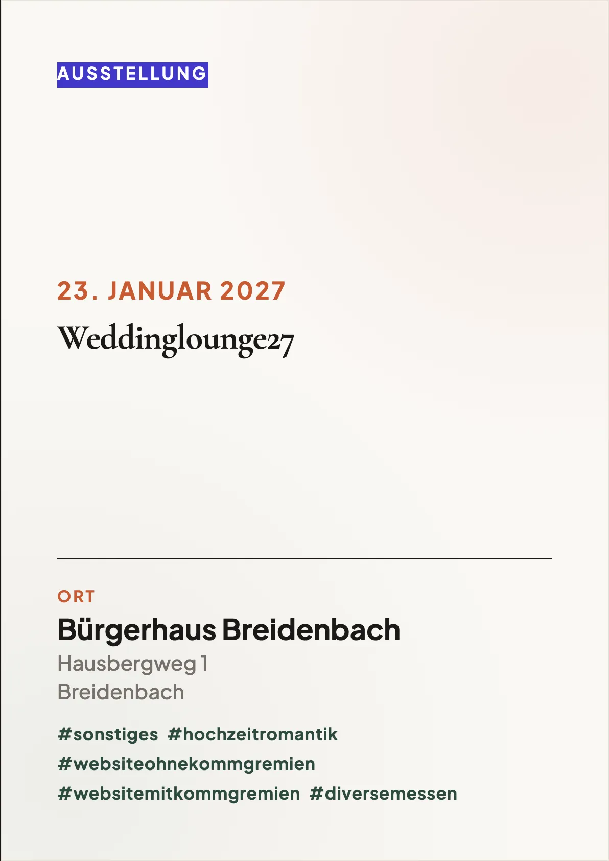Veranstaltungsflyer