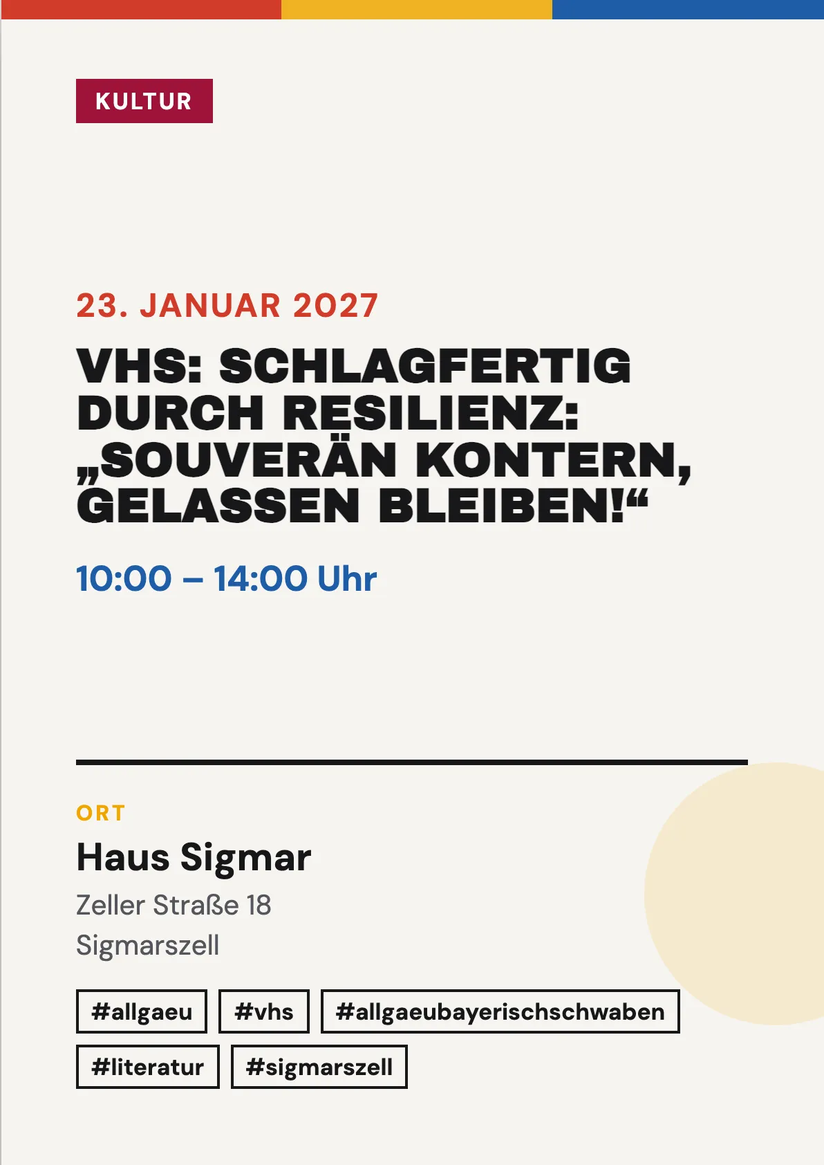 Veranstaltungsflyer