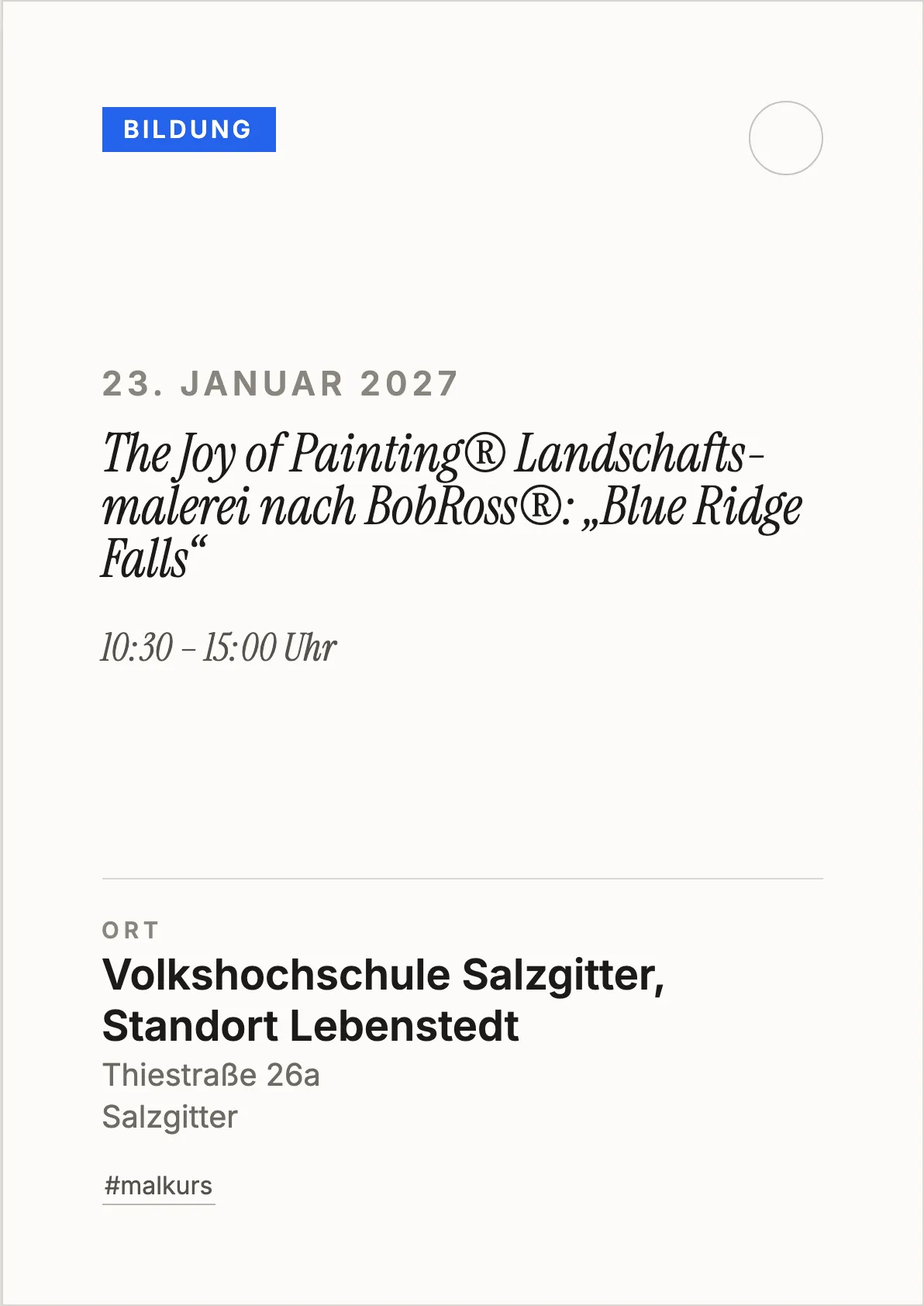 Veranstaltungsflyer