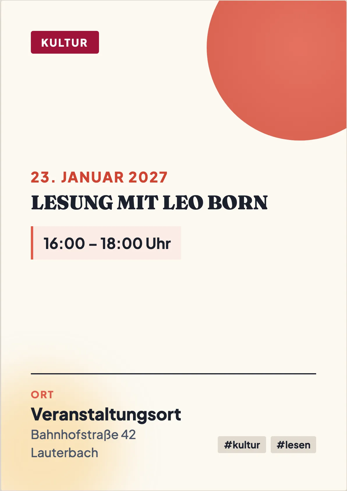 Veranstaltungsflyer