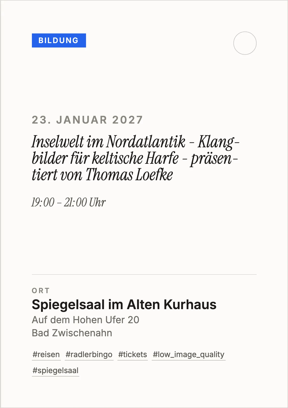 Veranstaltungsflyer