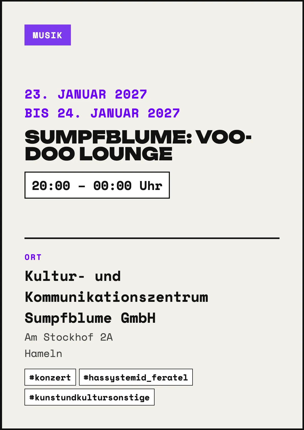 Veranstaltungsflyer