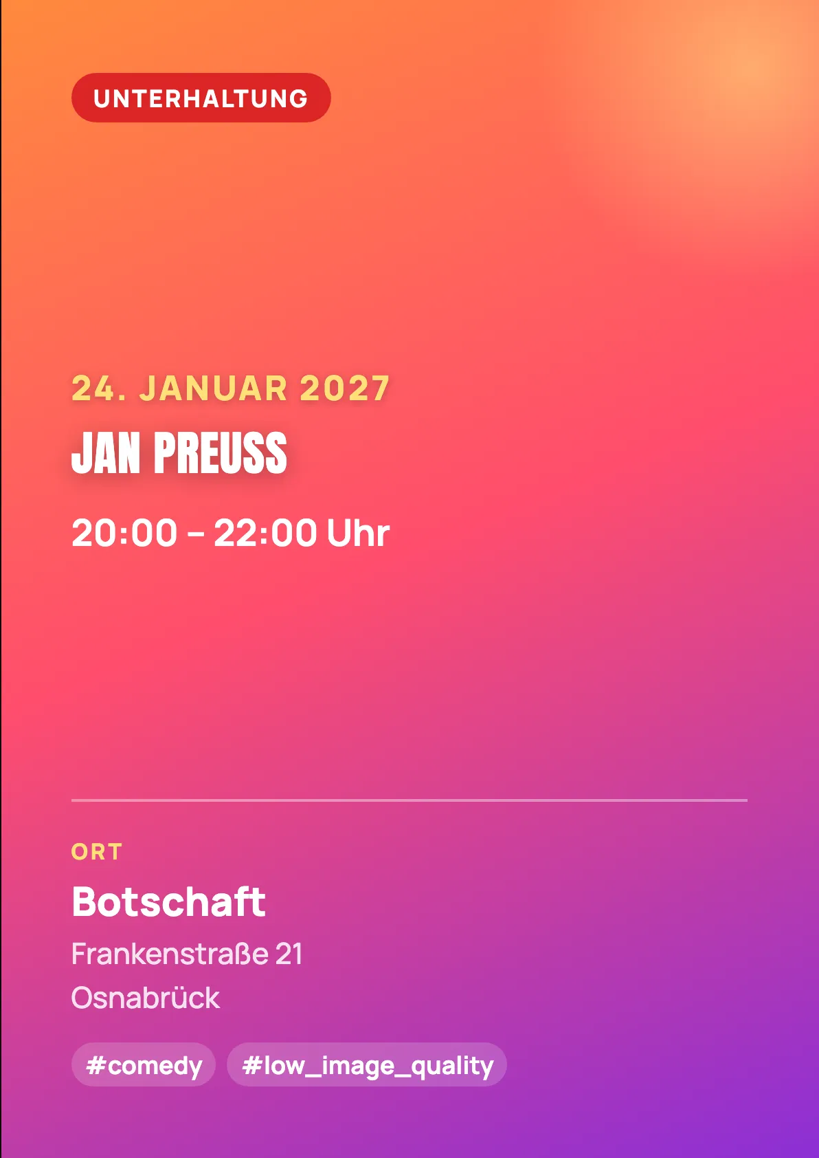 Veranstaltungsflyer