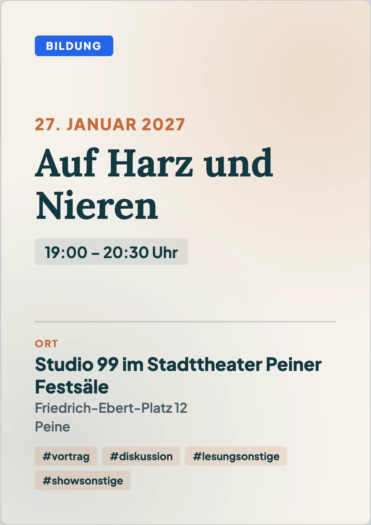 Veranstaltungsflyer