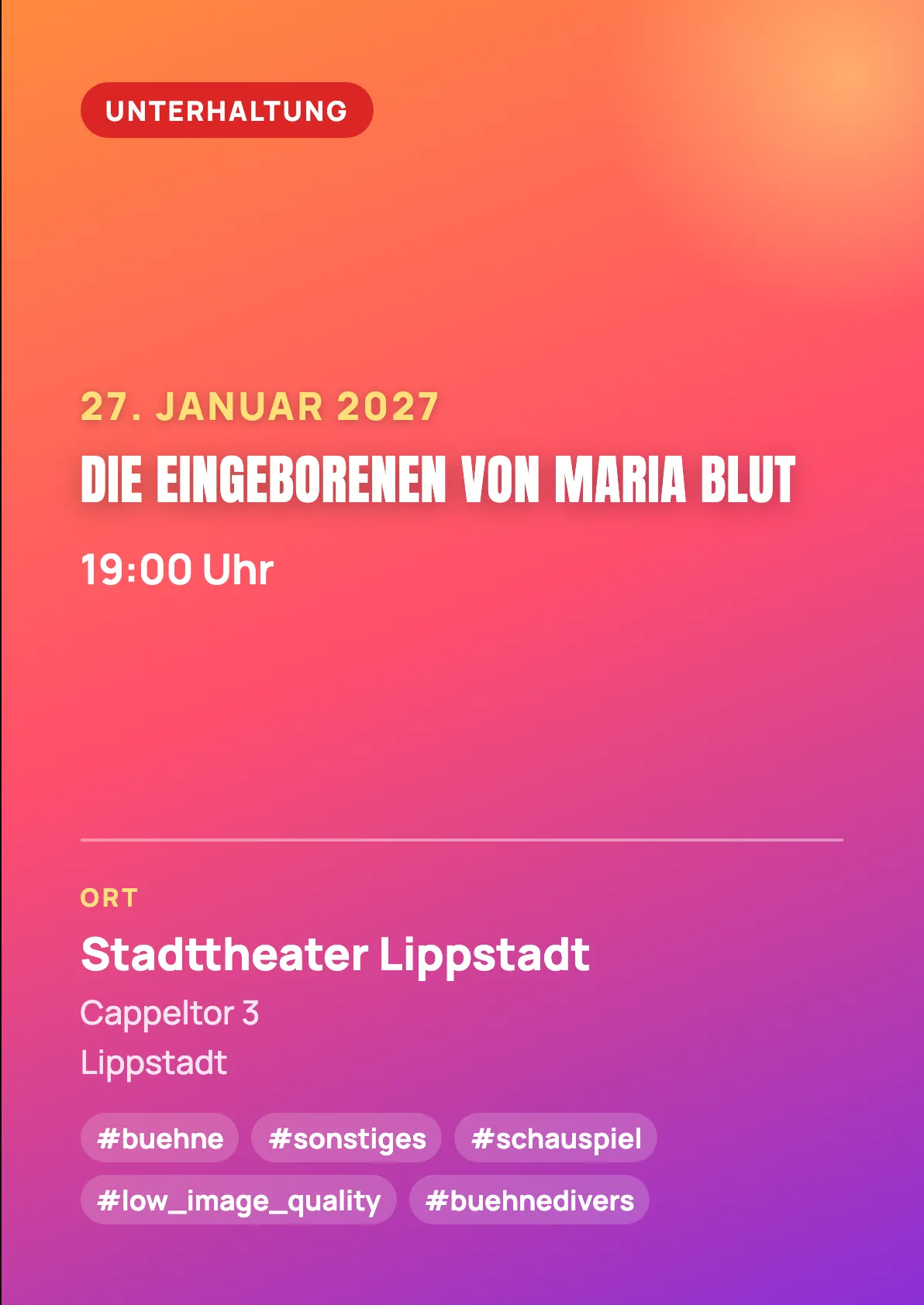 Veranstaltungsflyer
