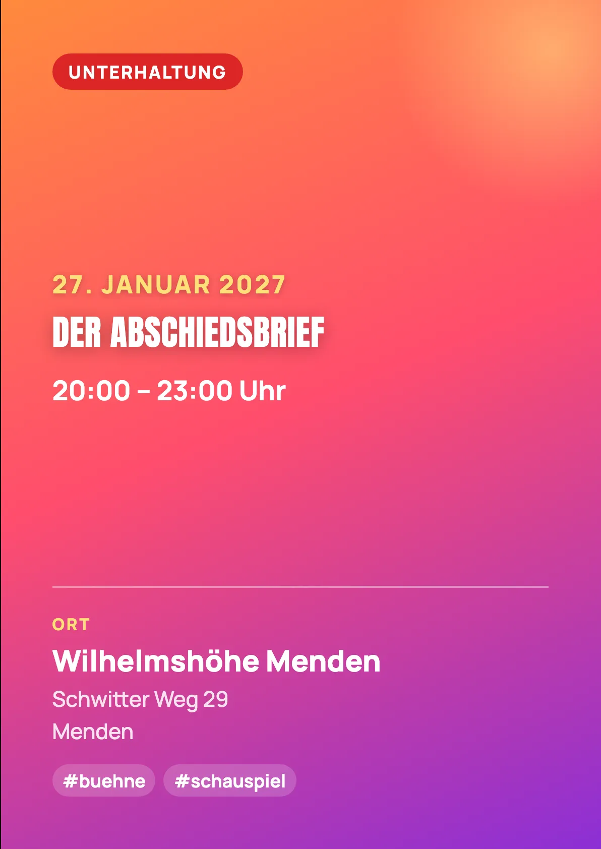 Veranstaltungsflyer