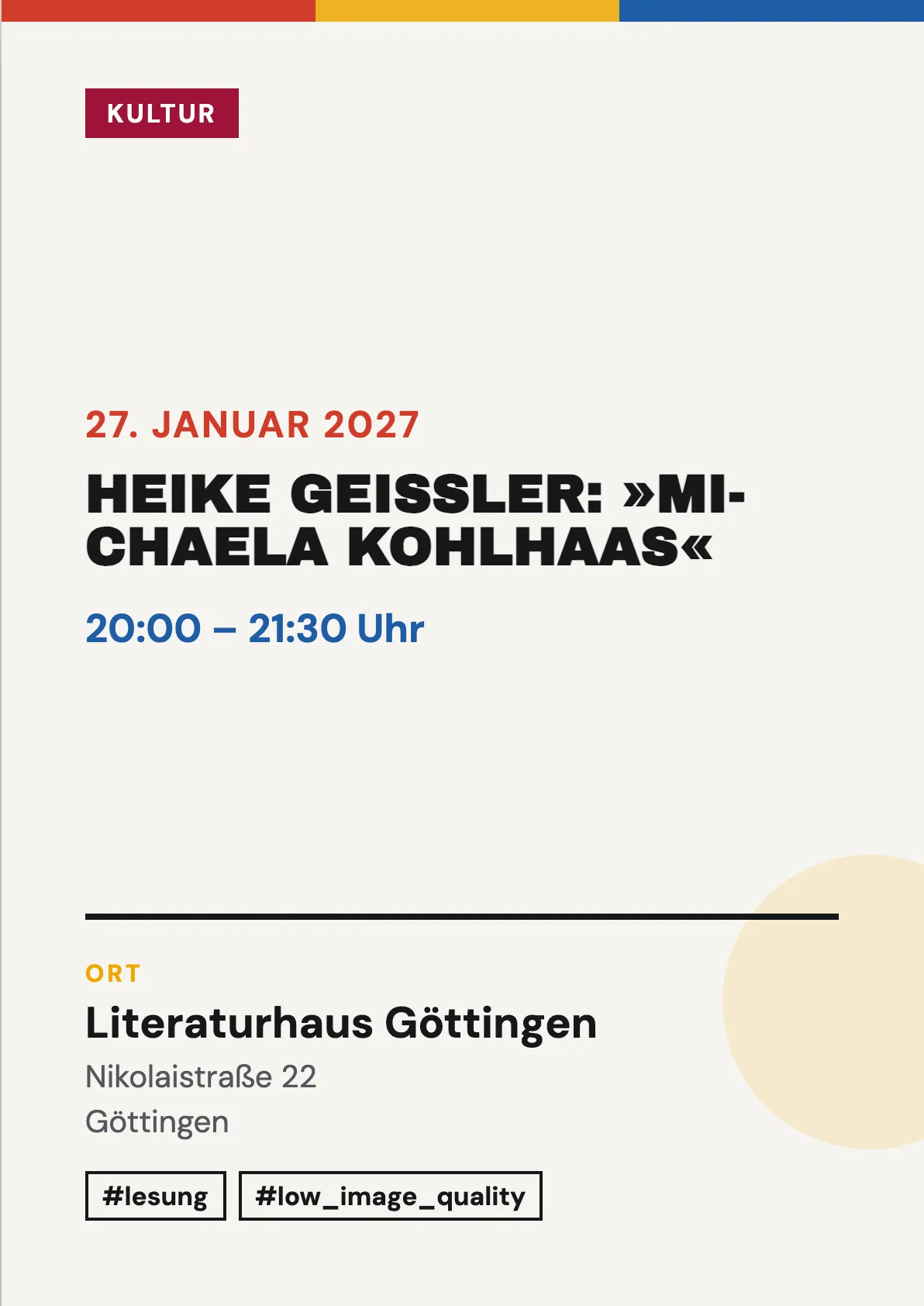 Veranstaltungsflyer