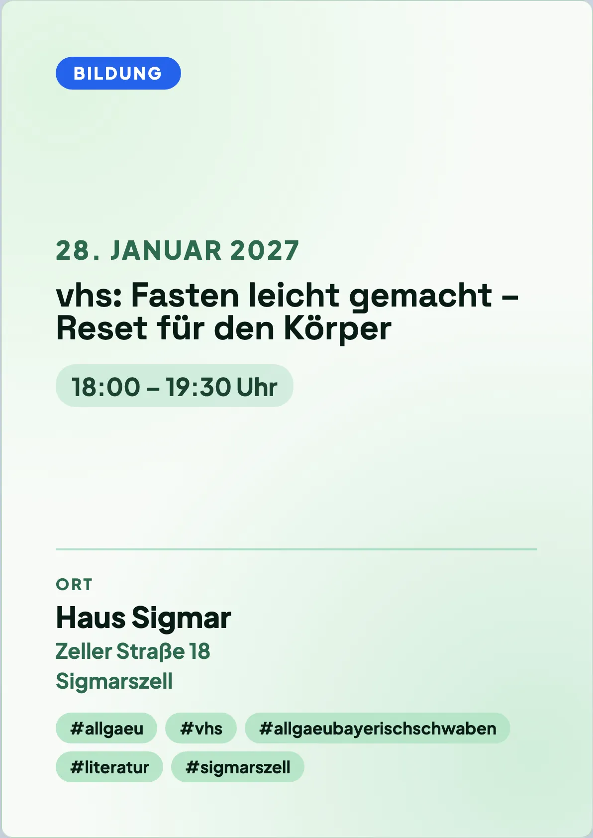 Veranstaltungsflyer