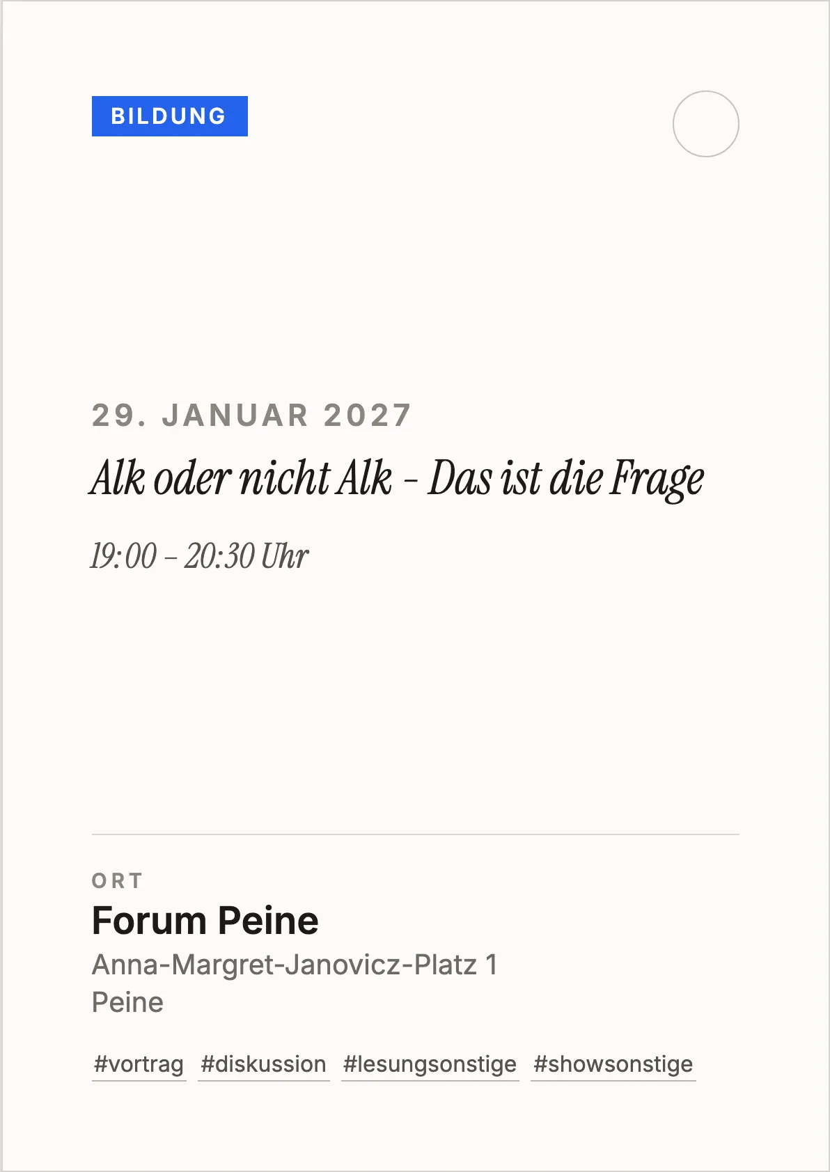 Veranstaltungsflyer