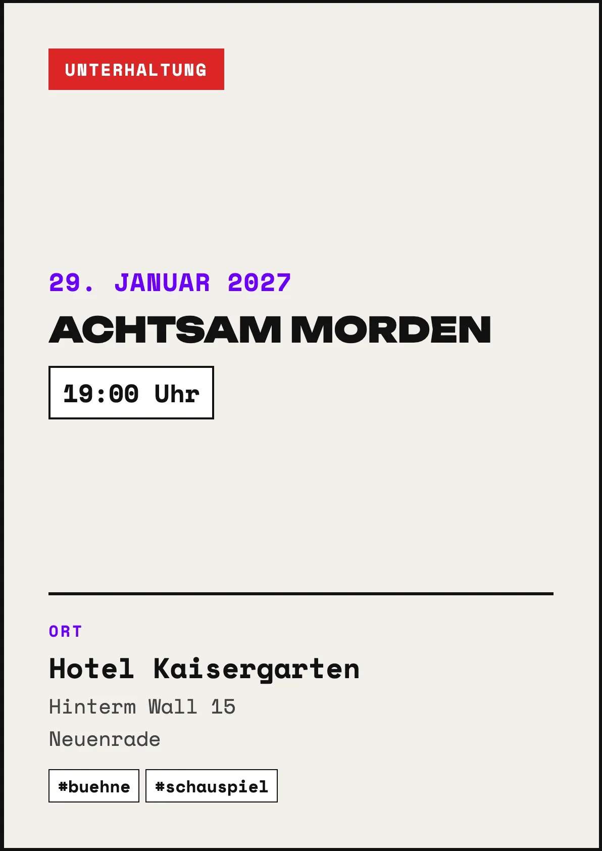 Veranstaltungsflyer