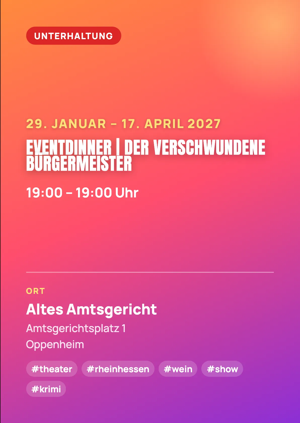 Veranstaltungsflyer
