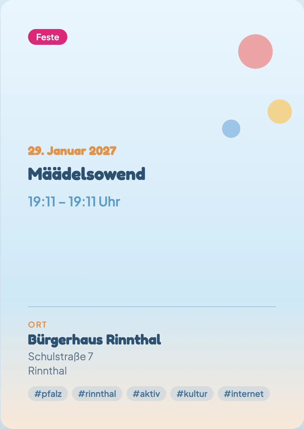 Veranstaltungsflyer