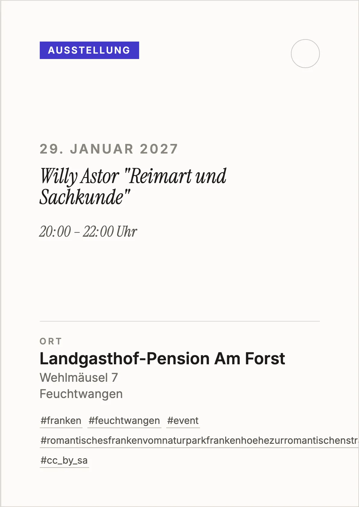 Veranstaltungsflyer