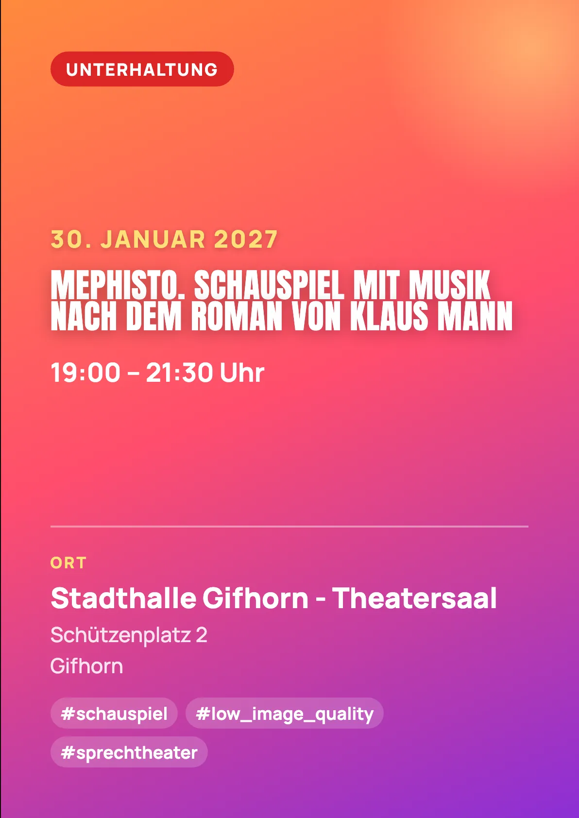 Veranstaltungsflyer