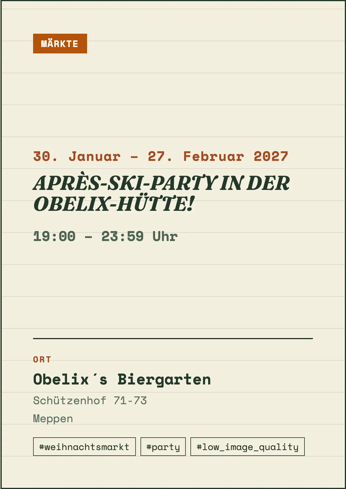 Veranstaltungsflyer