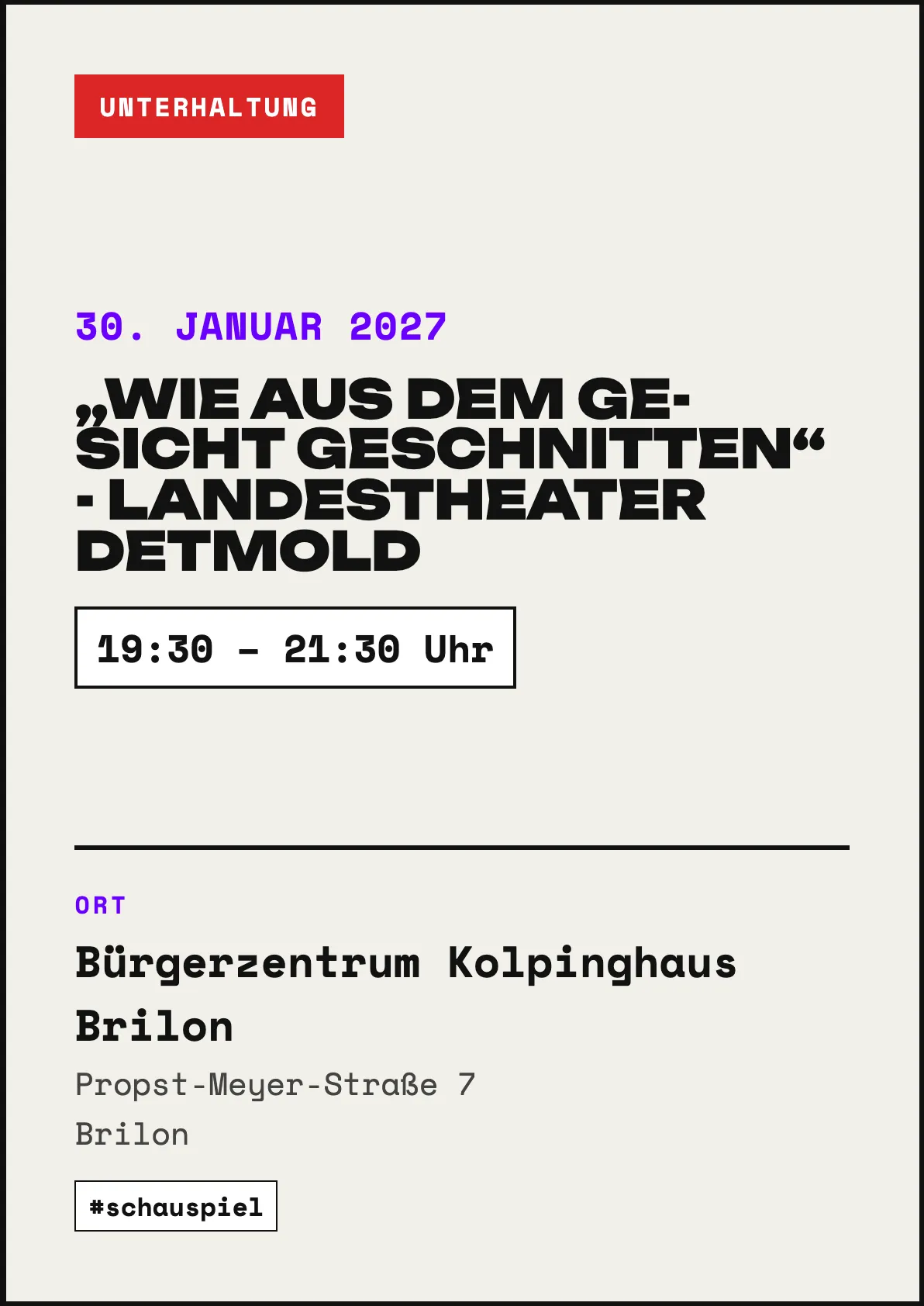 Veranstaltungsflyer