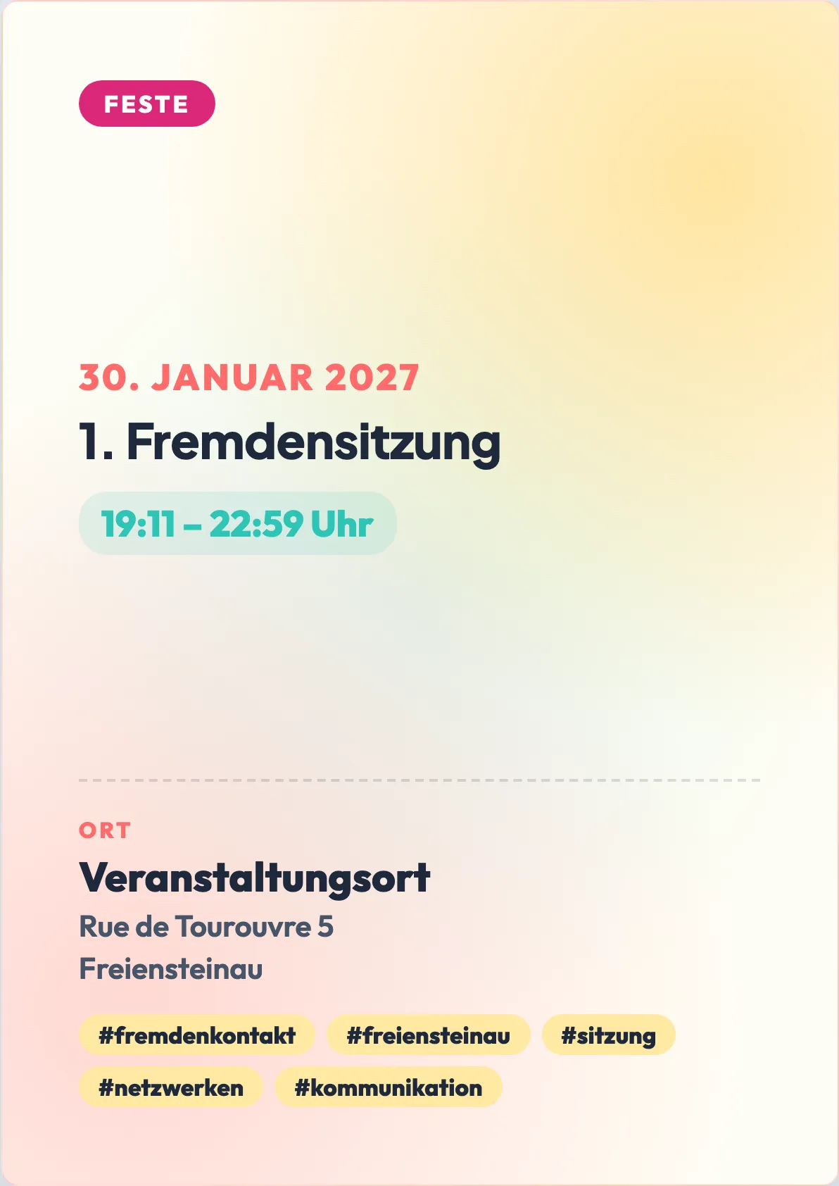 Veranstaltungsflyer