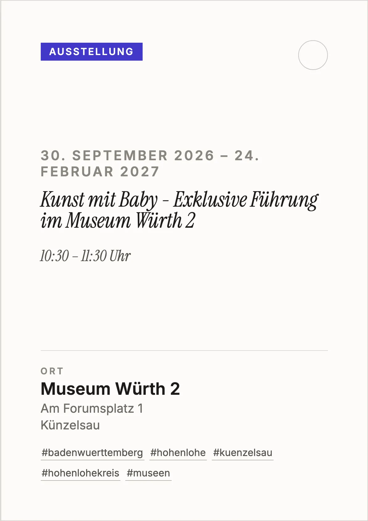 Veranstaltungsflyer
