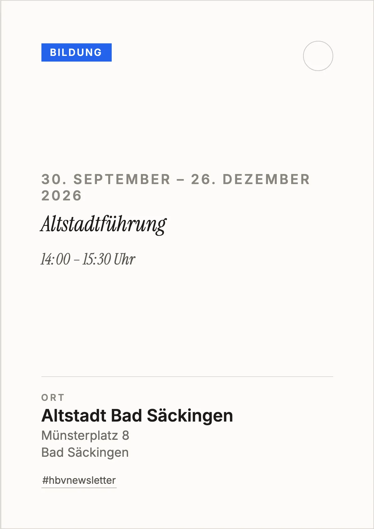 Veranstaltungsflyer