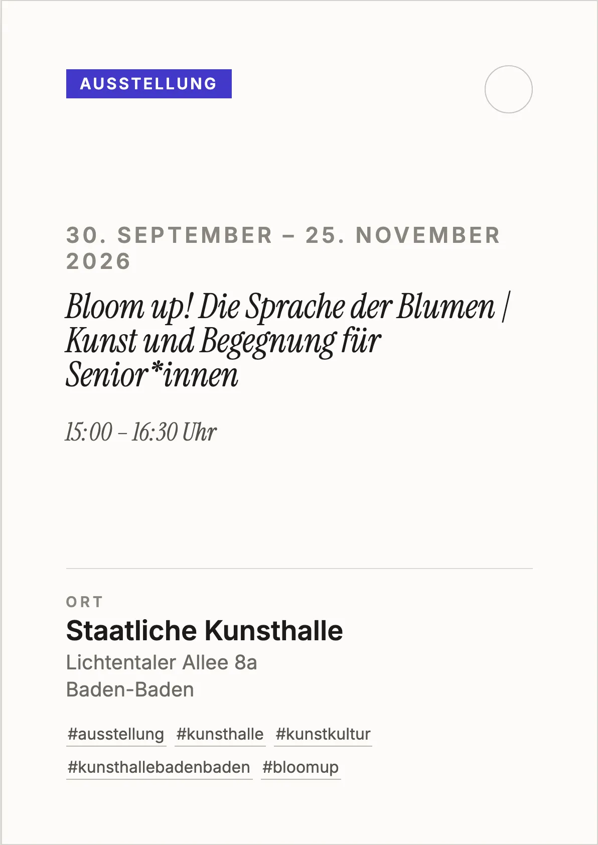 Veranstaltungsflyer