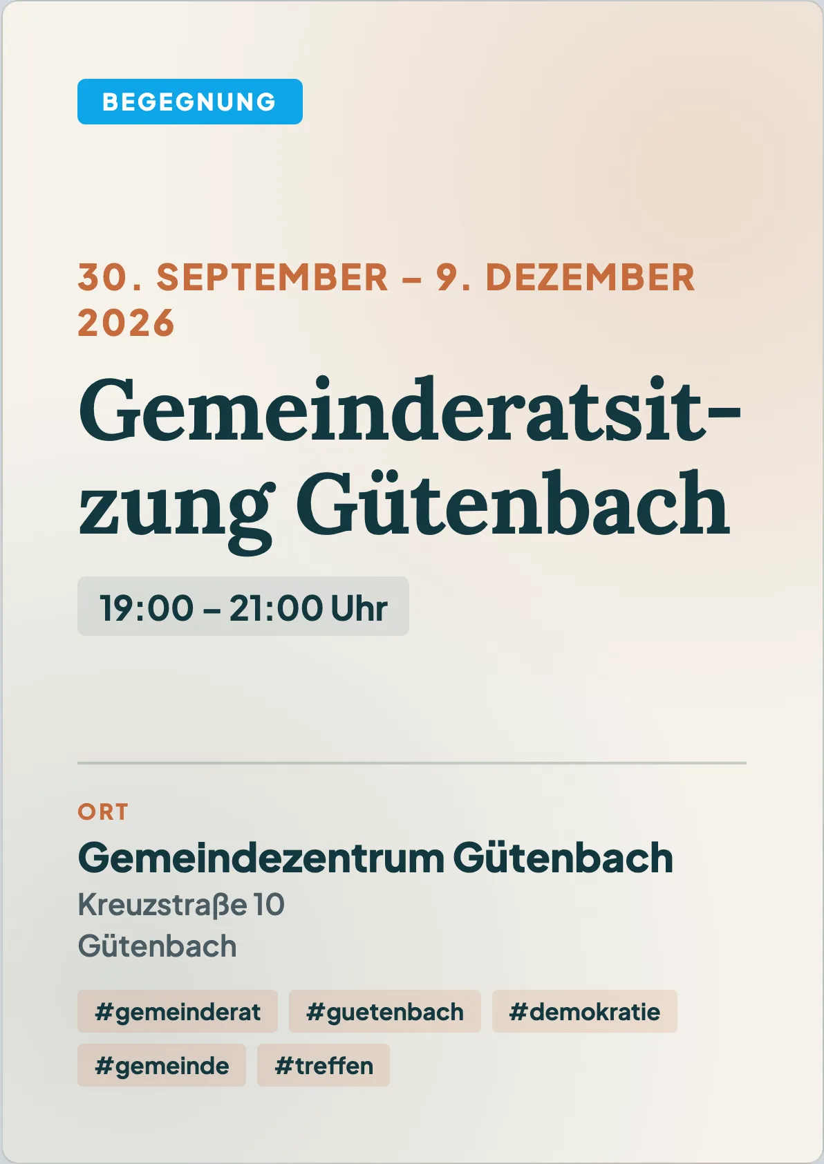Veranstaltungsflyer