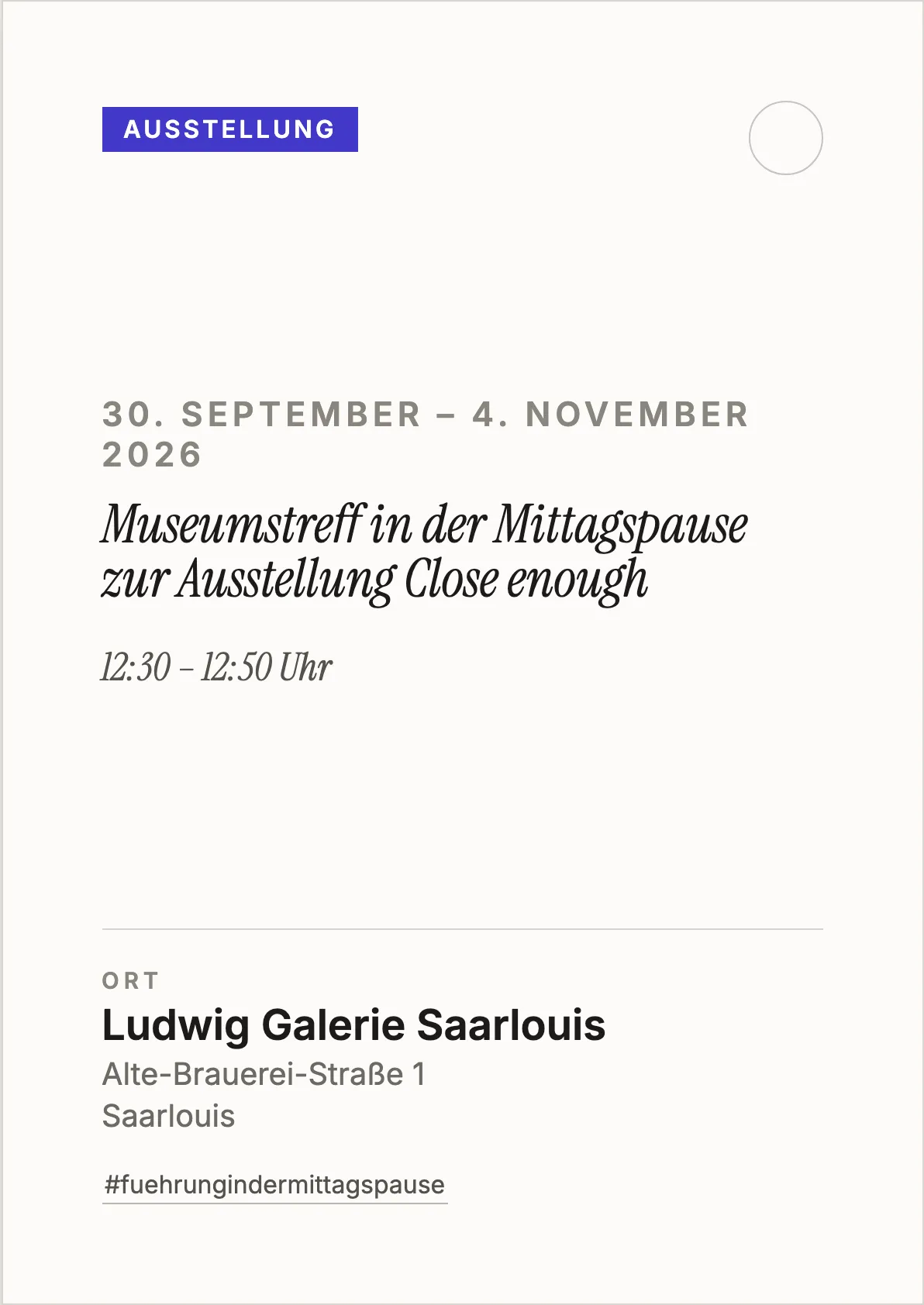 Veranstaltungsflyer