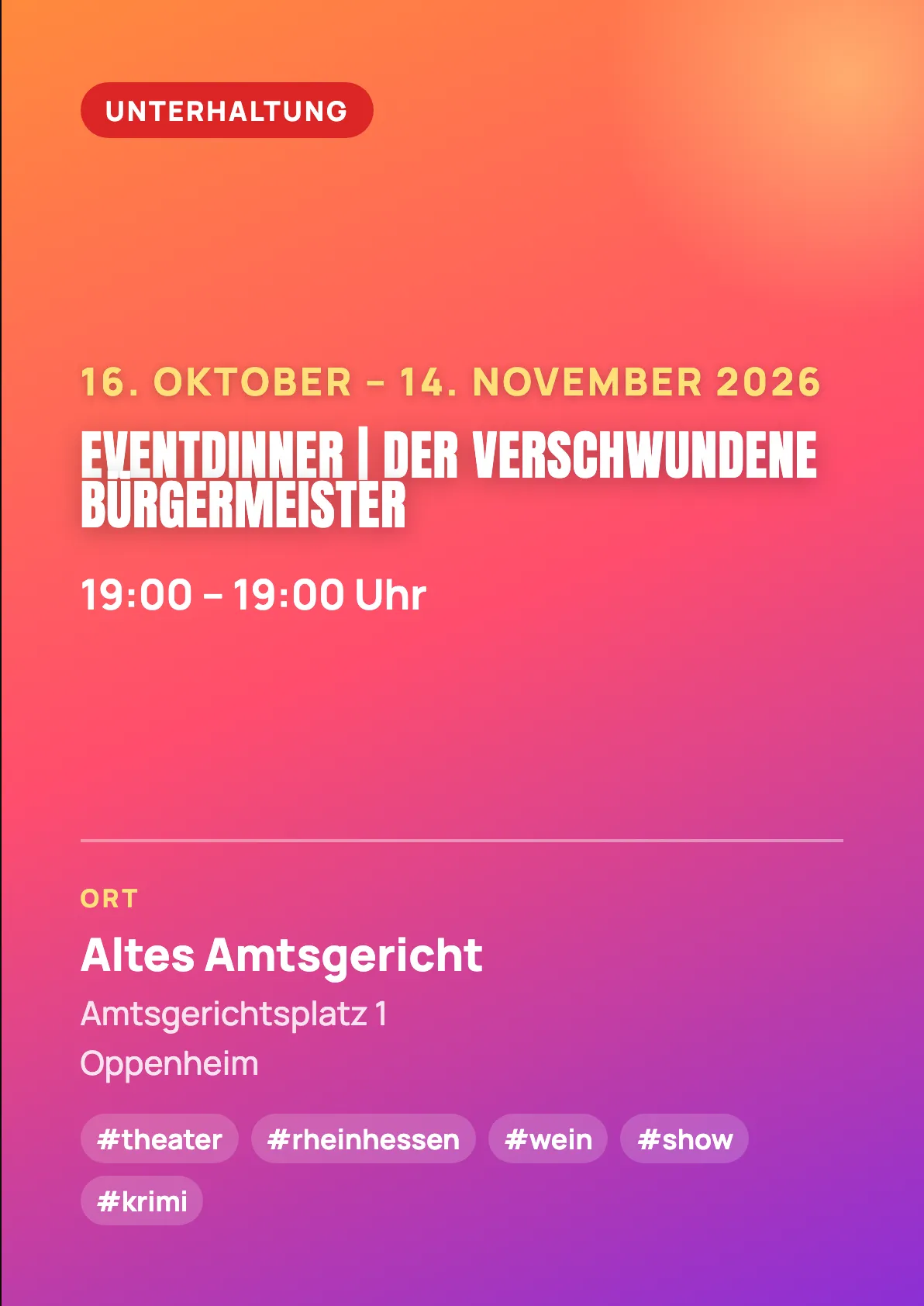Veranstaltungsflyer