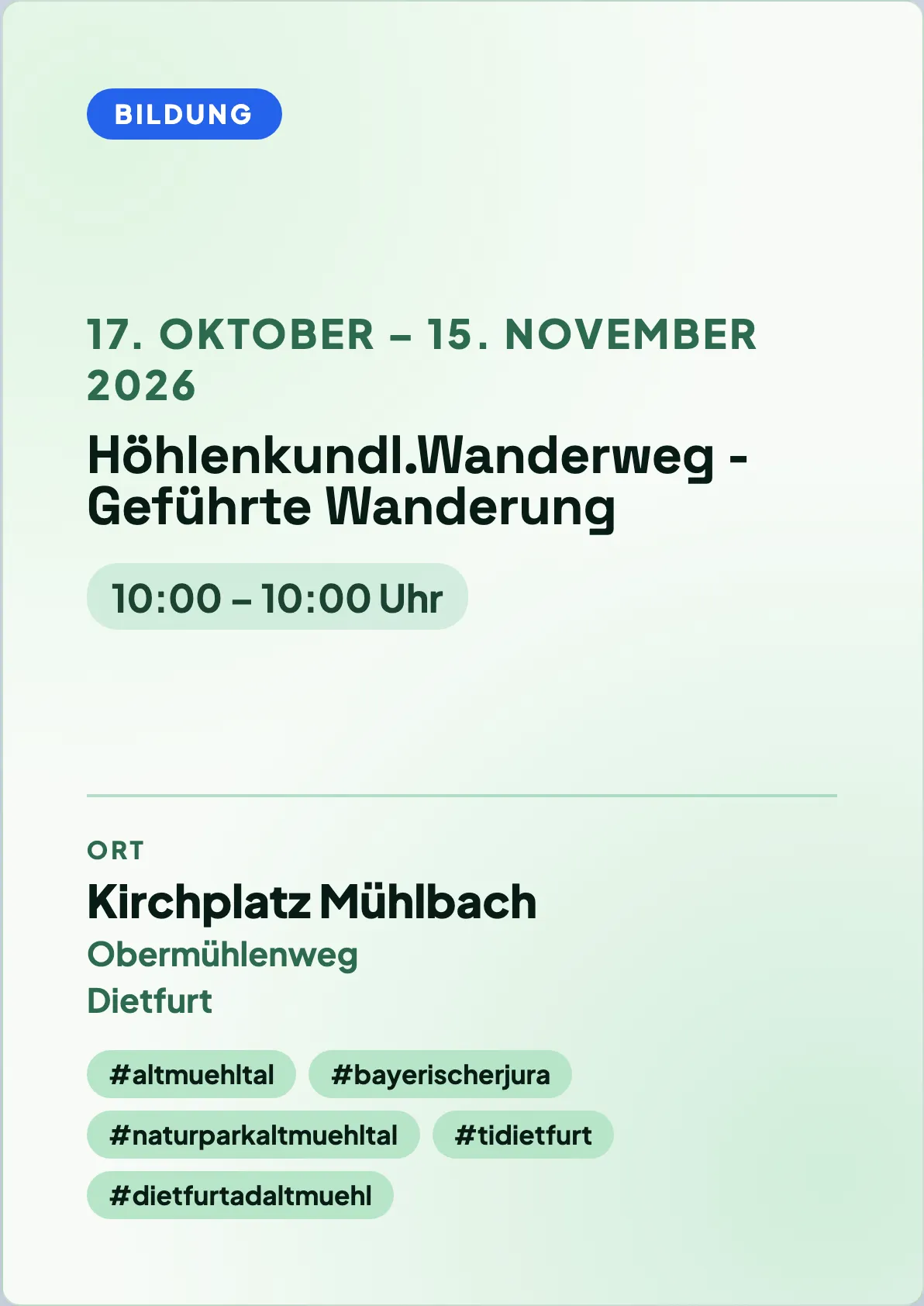 Veranstaltungsflyer