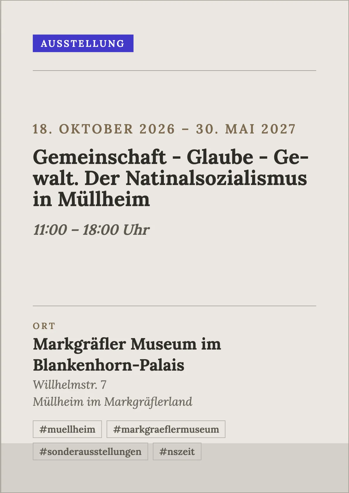 Veranstaltungsflyer