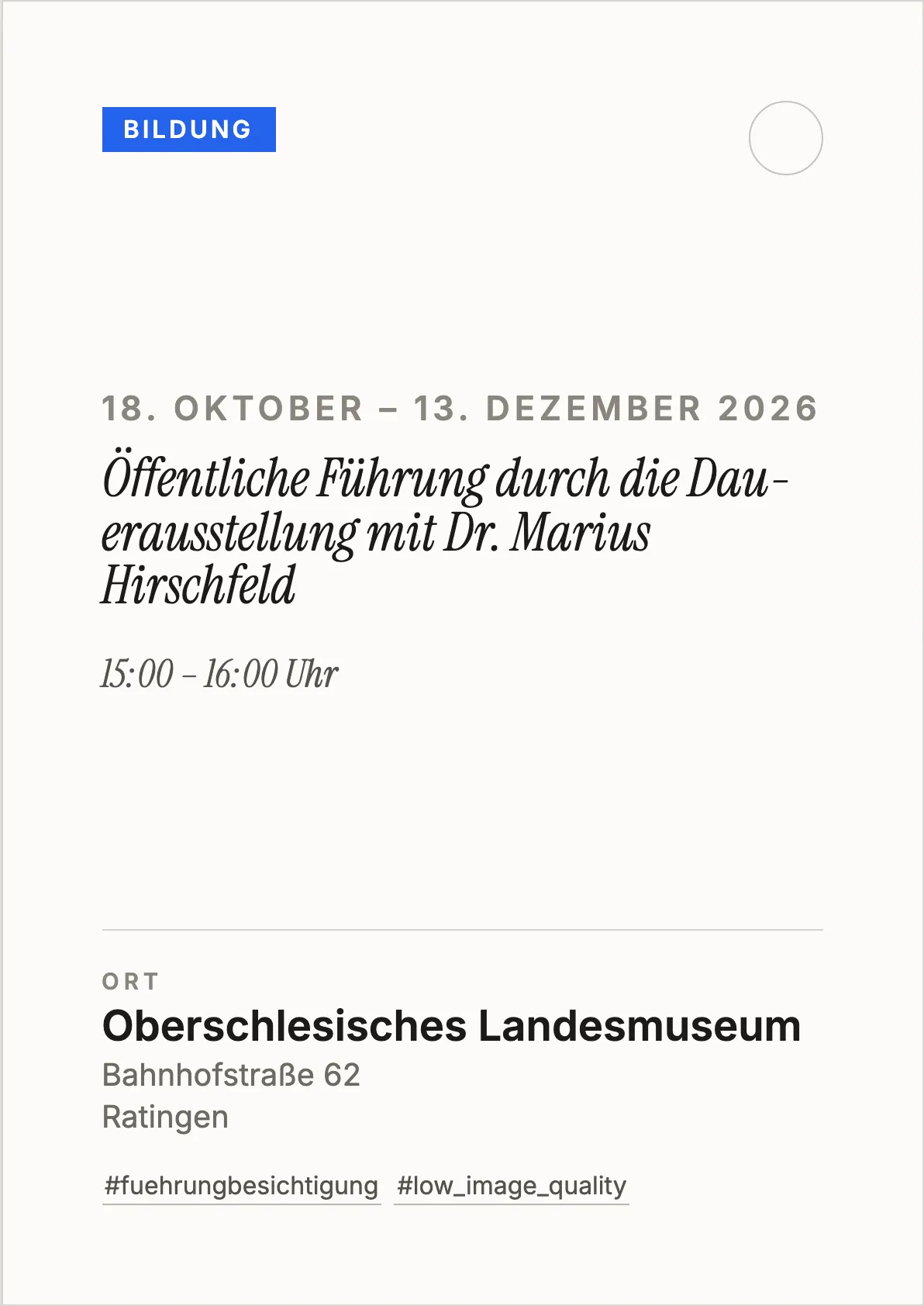 Veranstaltungsflyer